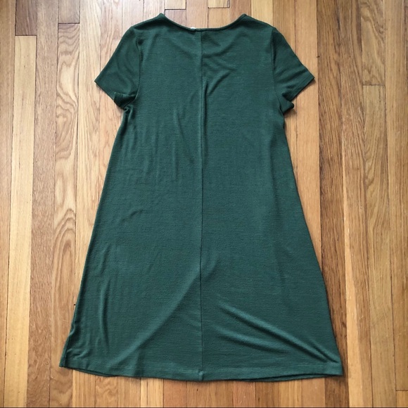 GAP Softspun Short Sleeve T-Shirt Dress, Green - Picture 11 of 12
